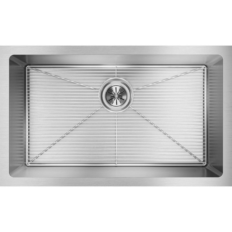 Évier de cuisine encastré avec grille et drain Crosstown L 31 po x l 19 po