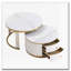 Table basse ronde et gigogne avec tiroirs