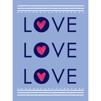 «Love Love Love», reproduction sur toile tendue