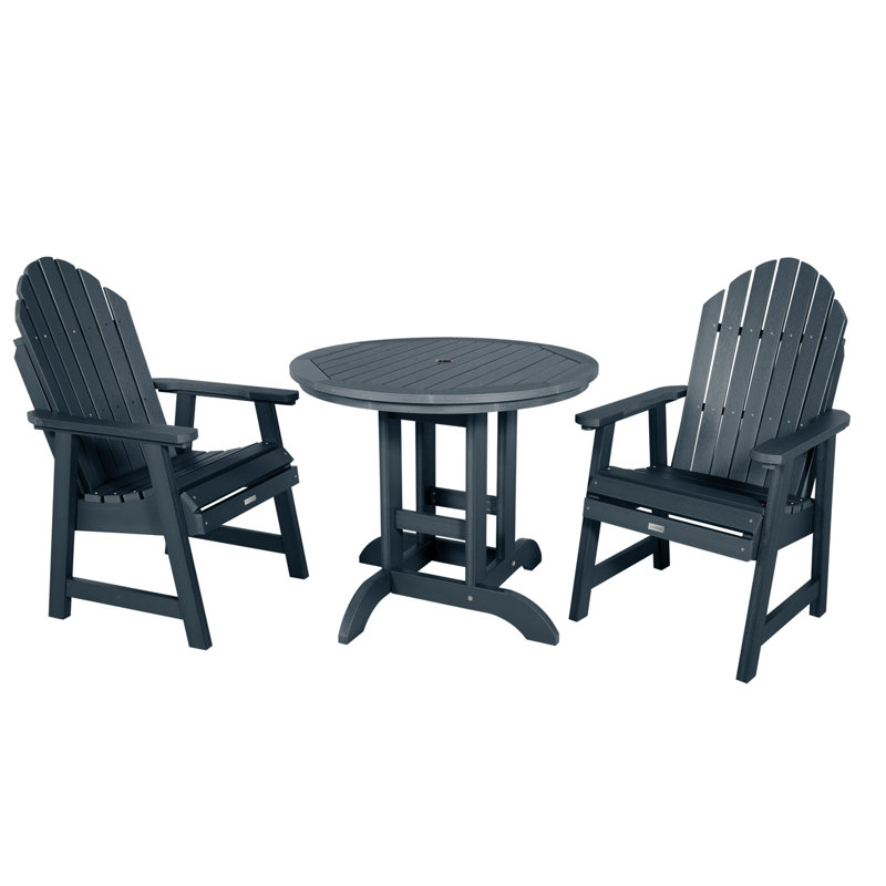 Lynn 2-Person 36" Round Dining-Height Bistro Set, Federal Blue