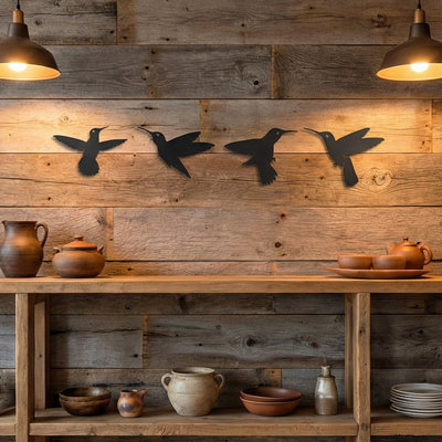 4 Pieces Metal Birds Decorative Wall Decor