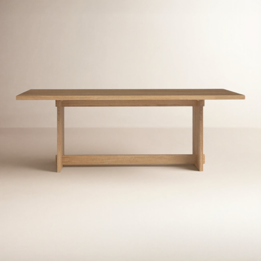 Dalina 84" Mango Dining Table, Natural Brown