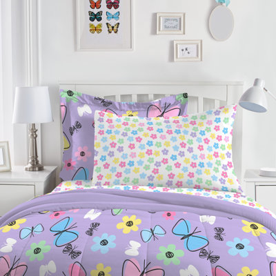 Ensemble d'édredon papillon multicolore Dream Factory