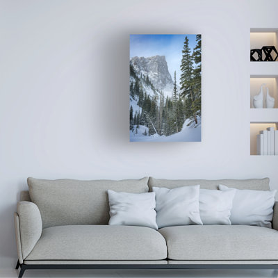 Art mural sur toile tendue - «Rocky Mountain Monolithe» de Rick Berk pour décoration de salon, de chambre à coucher ou de bureau - 12 x 19