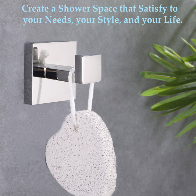 Wall Mounted Towel Hook, Polished Steel