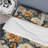 Orange Rustic Elegance Floral Pattern III Polyester Floral Duvet Cover Set-896319213