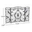 Écran de foyer élégant en fer pour rehausser votre décor - l 52,26 po x P 2,01 po H 35,74 po noir + argent pour une touche