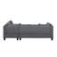 Canapé, chaise et repose-pieds 104,5 po, gris