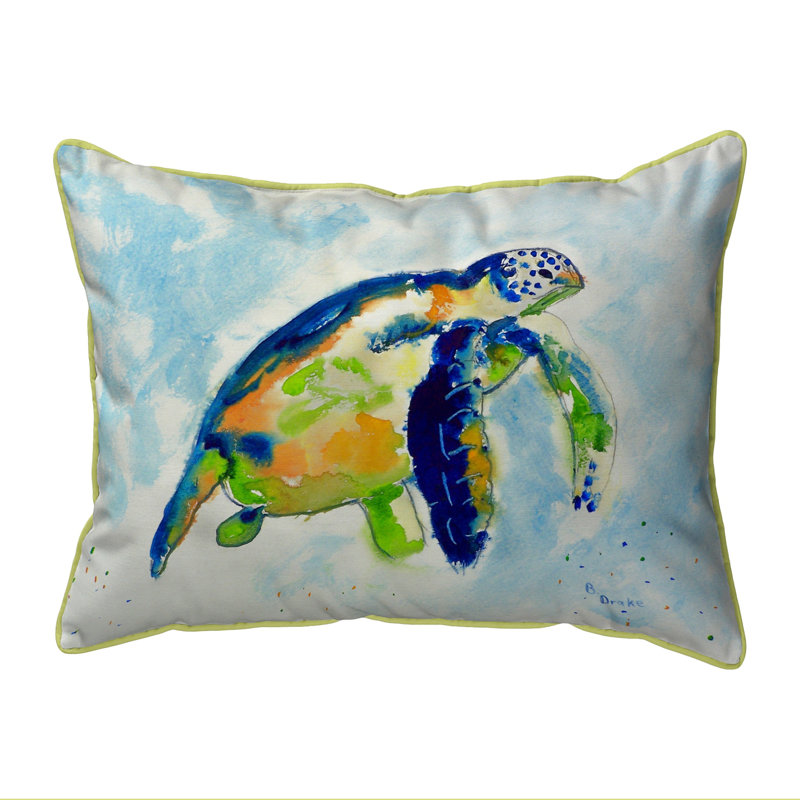 Green Rectangular Embroidered Indoor/Outdoor Pillow Set