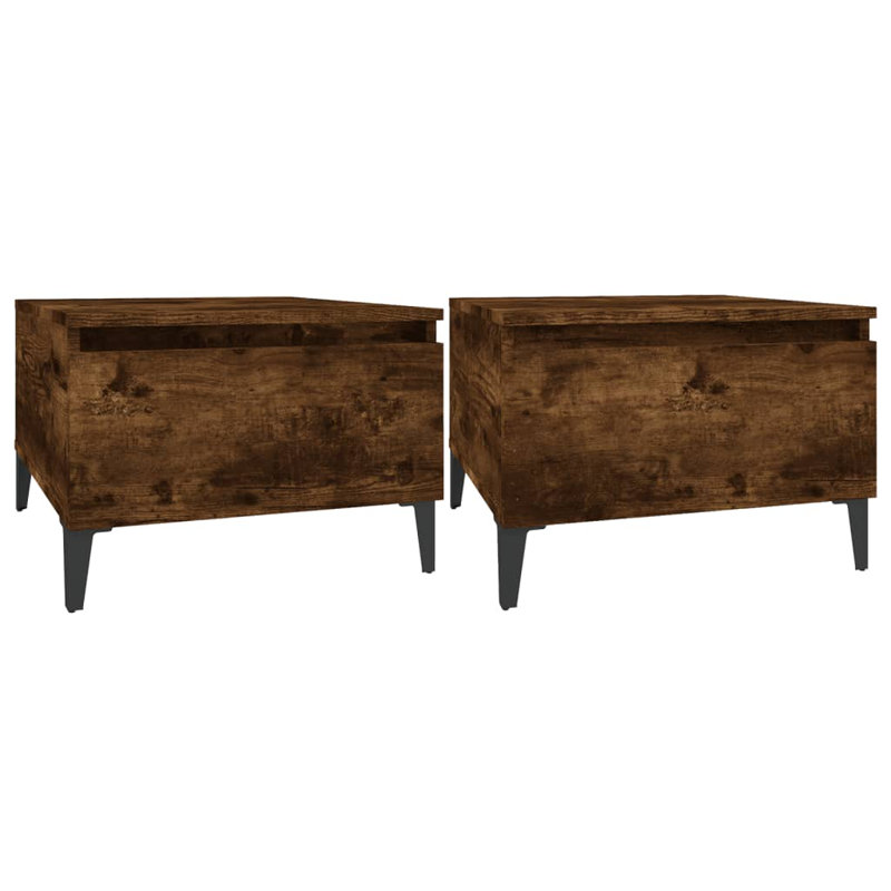 Leefke Side Table Set, Smoked Oak