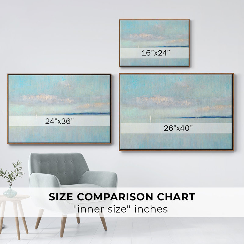 " Sunrise Haze " Print, 17" H x 25" W x 2" D, Walnut Framed