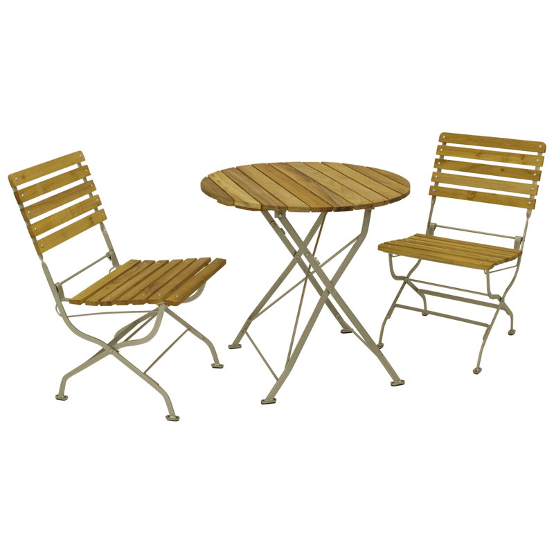 Warrensburg 2 - Person Patio Dining Set with, Matt brushed nickel