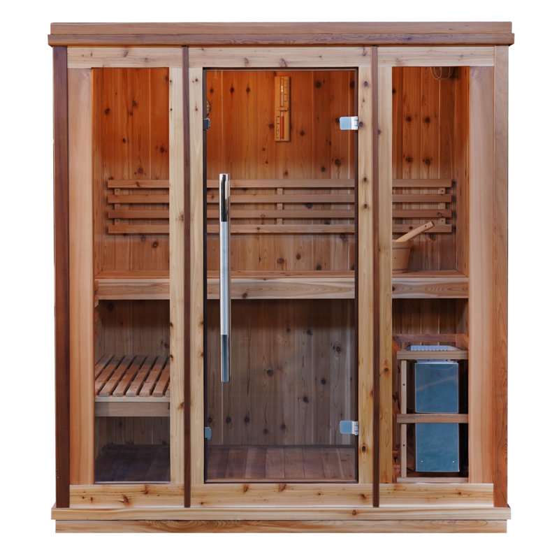 SunRay Saunas 3 - Person Traditional Steam Sauna in Hemlock