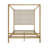 Upholstered Canopy Bed Metal 4-Poster Bed-252149709-252149711
