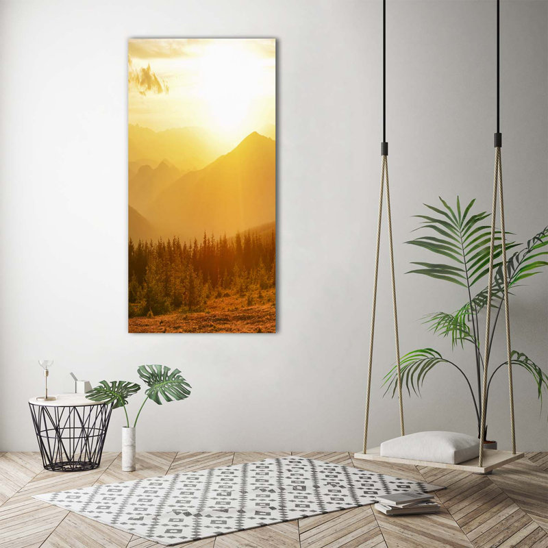Sunset Mountains - Wrapped Canvas Print