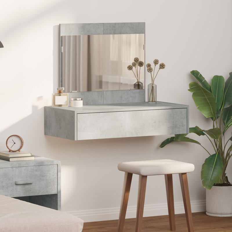 Coiffeuse murale 32,7 po x 15,7 po x 27,6 po, Chêne Sonoma