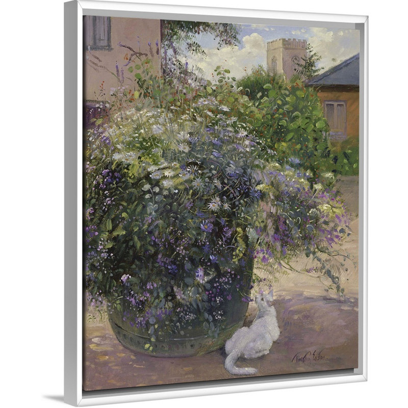 Reproduction d'art sur toile, Cadre flottant blanc, H 16 po x l 13 po x P 1,75 po