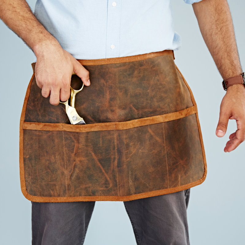 Solid Colour Leather Wasist, Brown