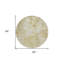 Tapis d'intérieur rond lavable beige et ivoire 8 pi