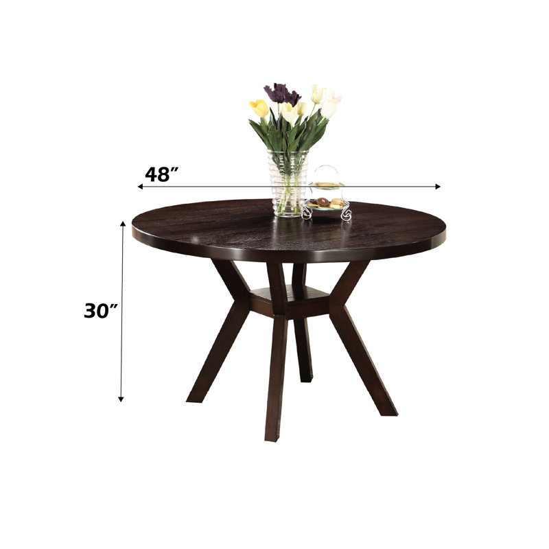 Finition des meubles de salle à manger - plateau de table, étagère du milieu, tablette ronde en bois d'hévéa, base