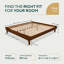 Lit plateforme Coraline en bois robuste, cadre de lit moderne sans tête de lit, supporte jusqu'à 800 lb-170709136-170709132