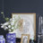 5.3X5.3X10" Valora Blue And White Square Lidded Jar