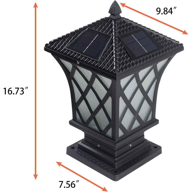 Lampe de table à DEL 22,6 po à énergie solaire intégrée pour l'extérieur