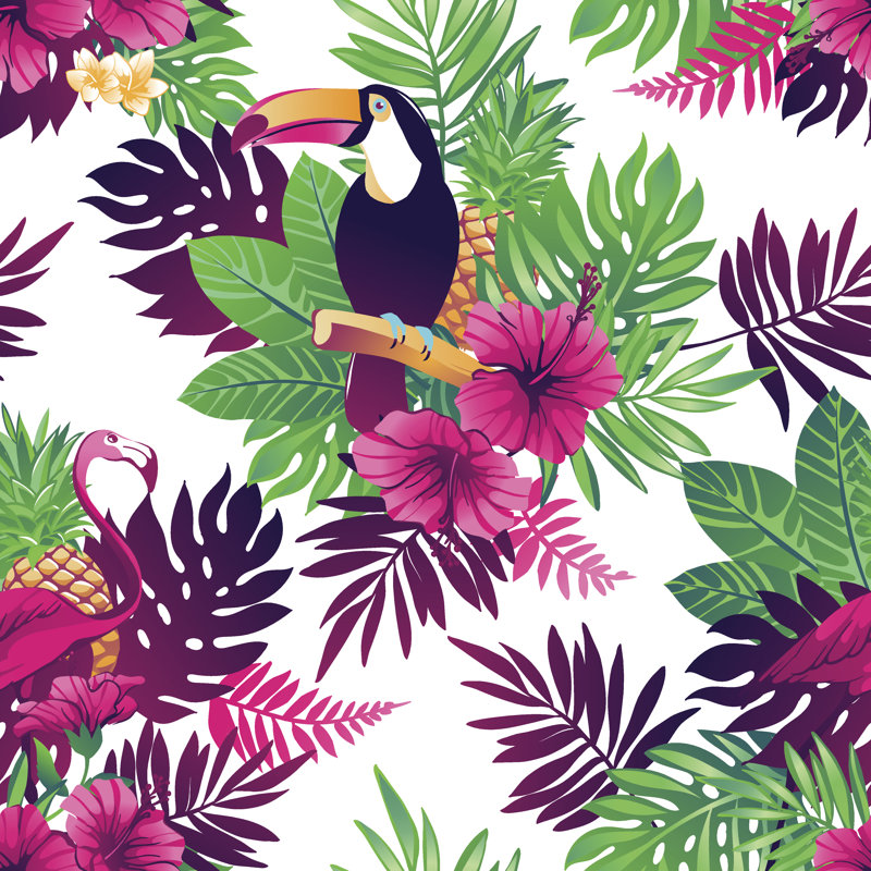 Bird Illustration by Martyshova - Wrapped Canvas Print, 122cm H x 122cm W x 3.8cm D