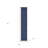 80" Navy Blue And Natural Solid With Border Cotton Table Runner