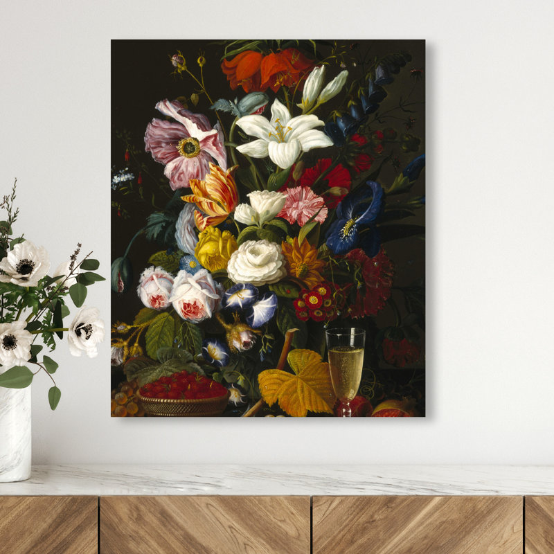 Victorian Vase Canvas Floral & Botanical Print by Oliver Gal, Black Frame, 16 x 20, 24"H x 20"W, Canvas Unframed