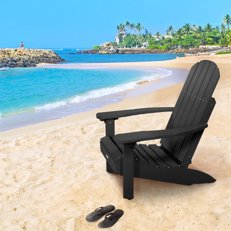 Willmar Classic Outdoor Adirondack Chair, Black