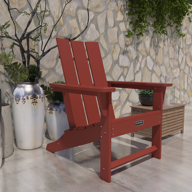 Outdoor Adirondack Chair, Red