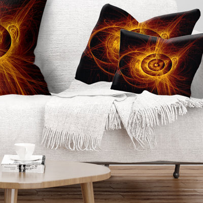 The Flashing Yellow Flame - Abstract Printed Pillow