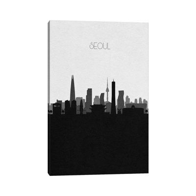 Seoul, South Korea City Skyline by Ayse Deniz Akerman - Wrapped Canvas Gallery-Wrapped Canvas Giclée