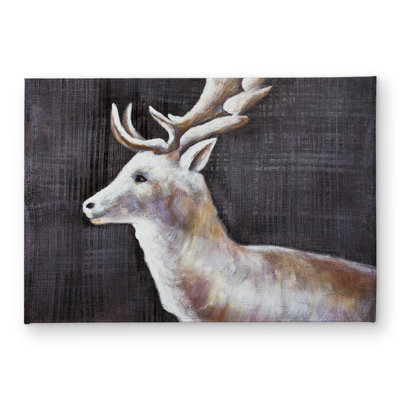 Deer Profile View in the Dark - Contemporary Indoor Outdoor Mat