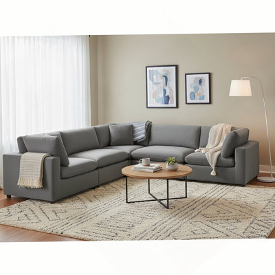 Caylie Modular 5-Piece Sectional - Charcoal