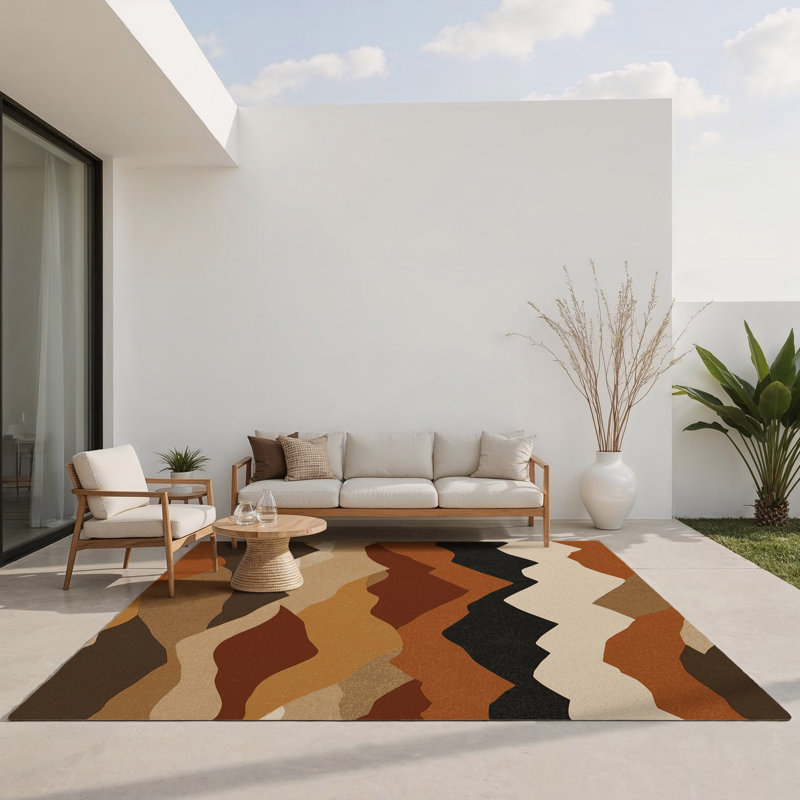 Sable Trails Indoor And Outdoor Area Rug, Rectangle 4' x 6'