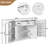 54.3" Sideboard Buffet Cabinet with Storage, 4 Doors & 1 Drawer, Melamine MDF Kitchen Storage with Adjustable Shelves, Aluminum Alloy Handles, Side Shelves & Hanging Rod for Dining Room-128964707