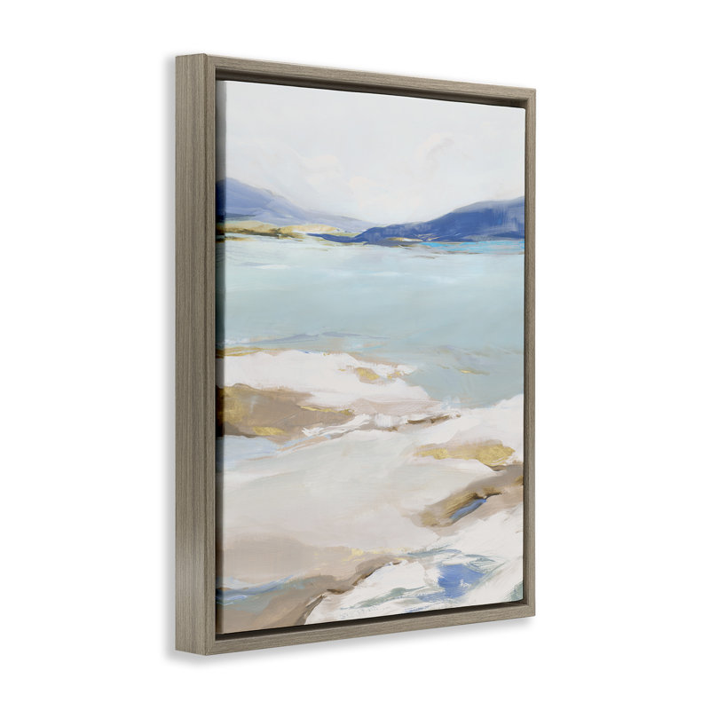 Cadre flottant Peaceful Cerulean Vista, design par Ian C., Cadre flottant orme Montalcino, H 21 po x l 17 po