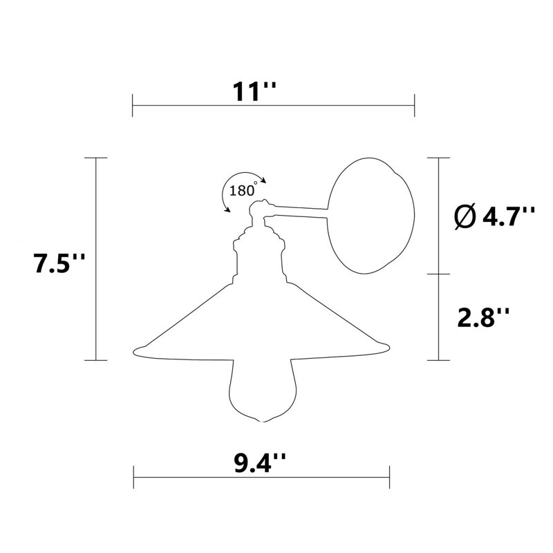 Adeline Industrial Armed Sconce