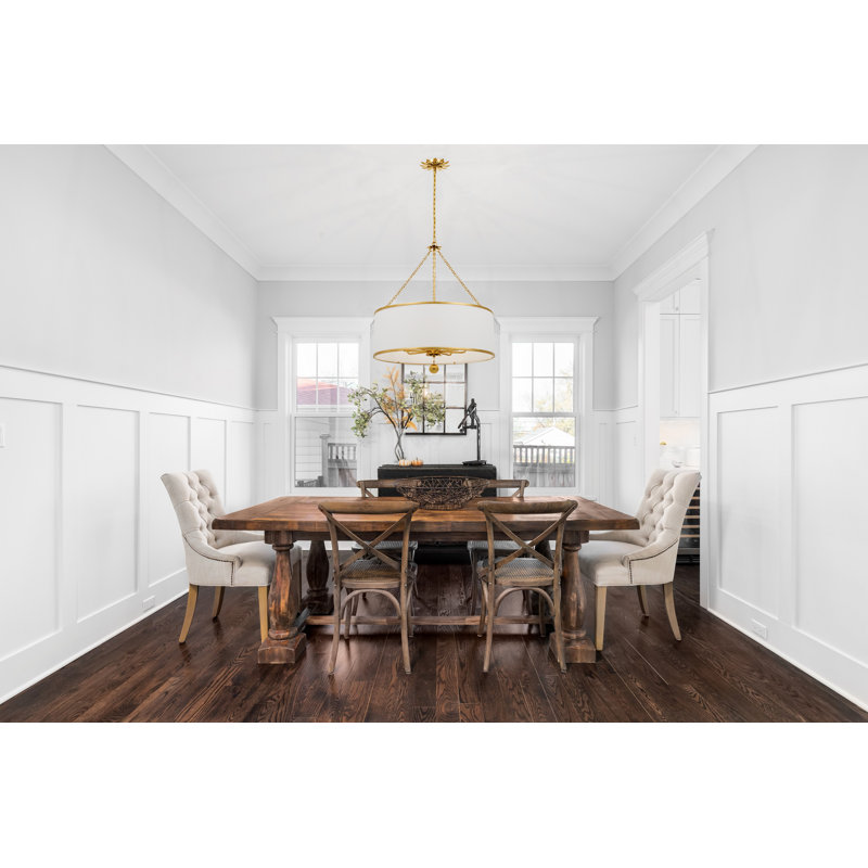 Adria Dimmable Drum Chandelier, Gold, 33.5" H x 29" W