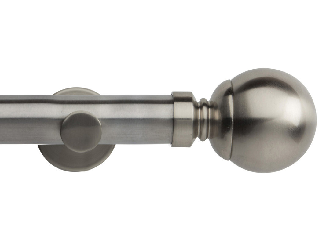 Eyelet Metal Curtain Pole Set 35mm with Ball Finial