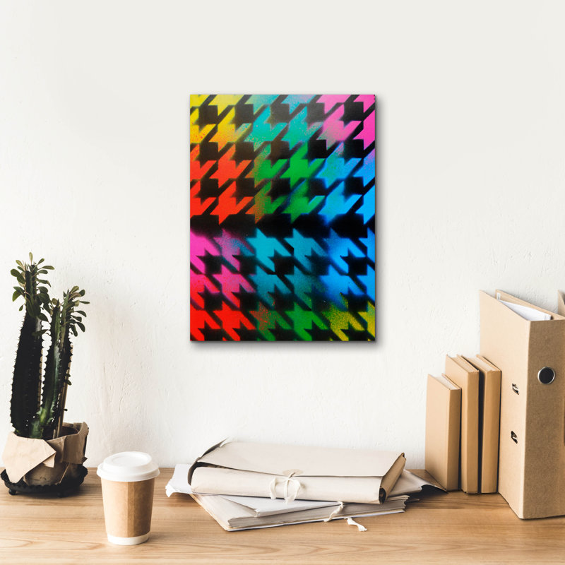 " Houndstooth " by Abstract Graffiti, 16" H x 12" W x 0.75" D