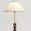 Blanc + or + tissu brun-noix + bois massif + lampes sur pied sans fer