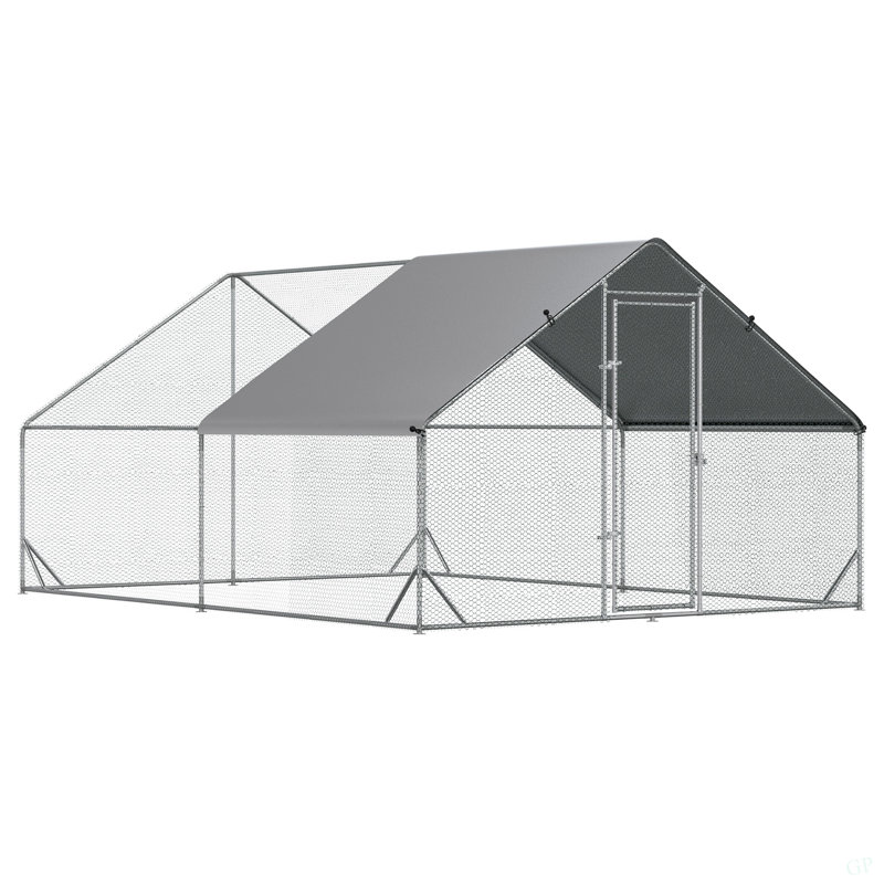 Grand poulailler Pawhut, H 78,67 po x l 118,05 po x P 157,55 po
