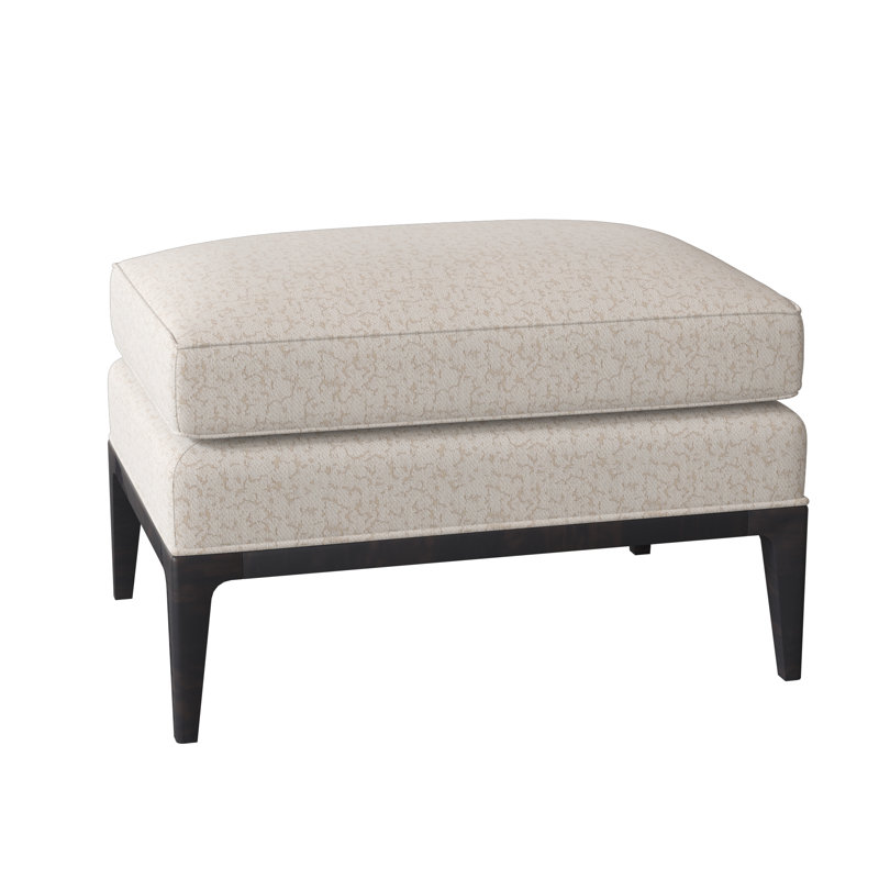 Repose-pieds rectangulaire 28 po Claxton, Espresso, Lin ensoleillé