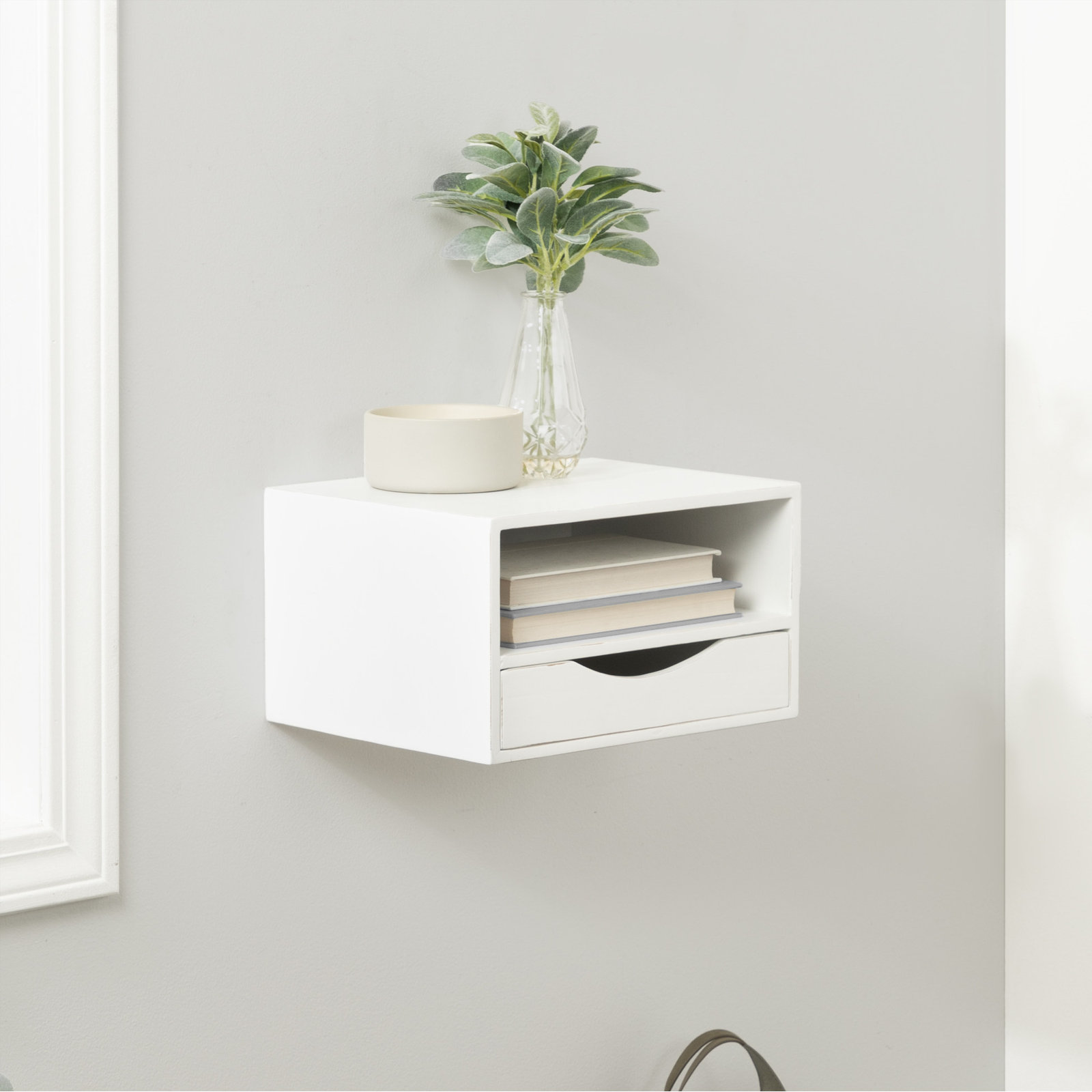 Adeana 13" Floating Shelf, White