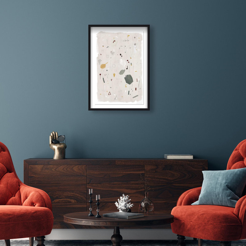 Oliver Gal Pieces of Me Abstract - Luxury Shadowbox Framed Wall Art, 37.5" H x 25.5" W, Black