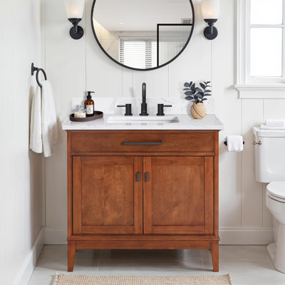 Meuble-lavabo simple 36 po avec plateau Anglet