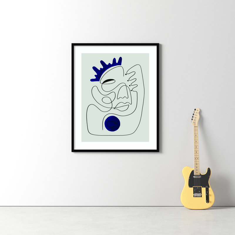 El Rey by Shatha Al Dafai, 41.38" H x 33.38" W x 0.875" D, Noir Black Framed